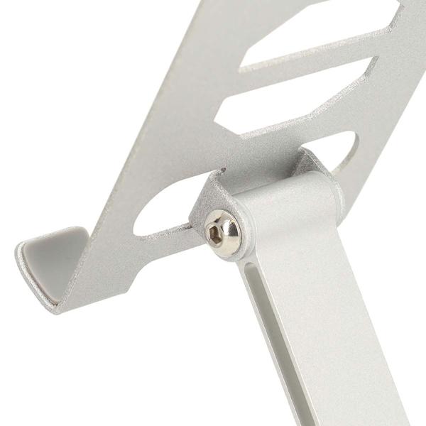 2er-Set Universal Smartphone Halterung aus Aluminium - 360° schwenkbar, faltbar & robust - Sicherer Halt, Anti-Rutsch, lädt Handy - Silber