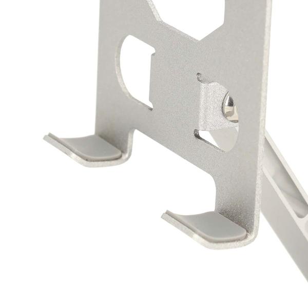 2er-Set Universal Smartphone Halterung aus Aluminium - 360° schwenkbar, faltbar & robust - Sicherer Halt, Anti-Rutsch, lädt Handy - Silber