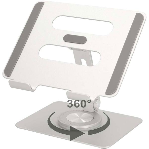 2er-Set Aluminium Tablet-Halterung mit Standfuss, 360° Drehbar – Flexible Halterung für alle Tablets, langlebig & optimale Positionierung