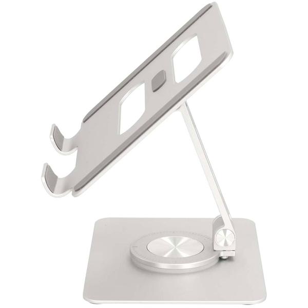 2er-Set Aluminium Tablet-Halterung mit Standfuss, 360° Drehbar – Flexible Halterung für alle Tablets, langlebig & optimale Positionierung
