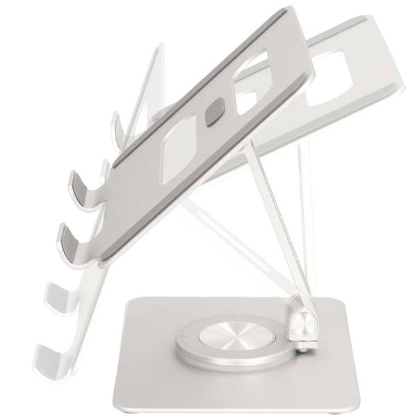 2er-Set Aluminium Tablet-Halterung mit Standfuss, 360° Drehbar – Flexible Halterung für alle Tablets, langlebig & optimale Positionierung