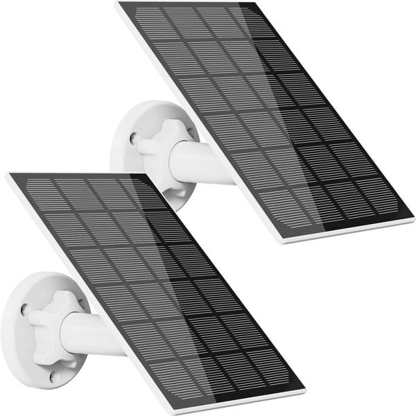 2er-Set Effizientes 3W Solarpanel mit USB-C Anschluss, IP65 Schutz, für Akku IP Kameras, solare Stromversorgung für Ihre Sicherheitskameras