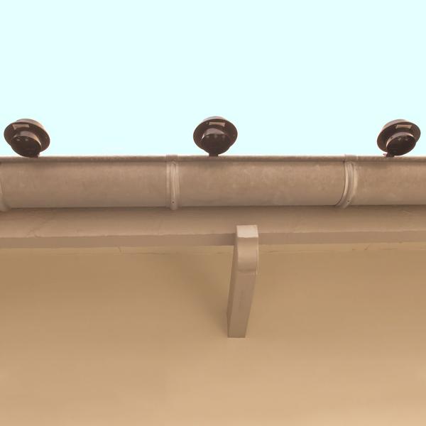 2er-Set Solar-Dachrinnenleuchte mit Dämmerungssensor - Wetterfest & robust für Hauseingänge, Garagen & Balkone - 3 helle LEDs, 11x11x5.5cm, Ni-MH Akku