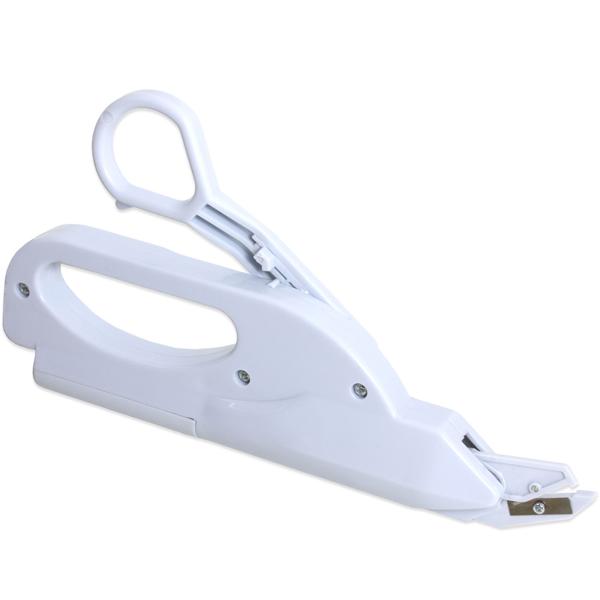 Automatische Akku Schere - Präzises Schneiden von Stoff & Papier - Mühelose Handhabung, verstellbare Führung 1.5-3.0cm - Ideal für Nähen, Basteln, DIY & Büro