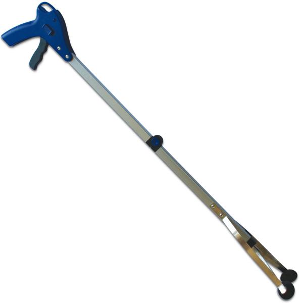 Greifarm 82 cm klappbar - Greifzange mit Saugnäpfen & Verriegelung - Aufhebehilfe für Senioren & Müll - Aluminium/ABS, rechts/links