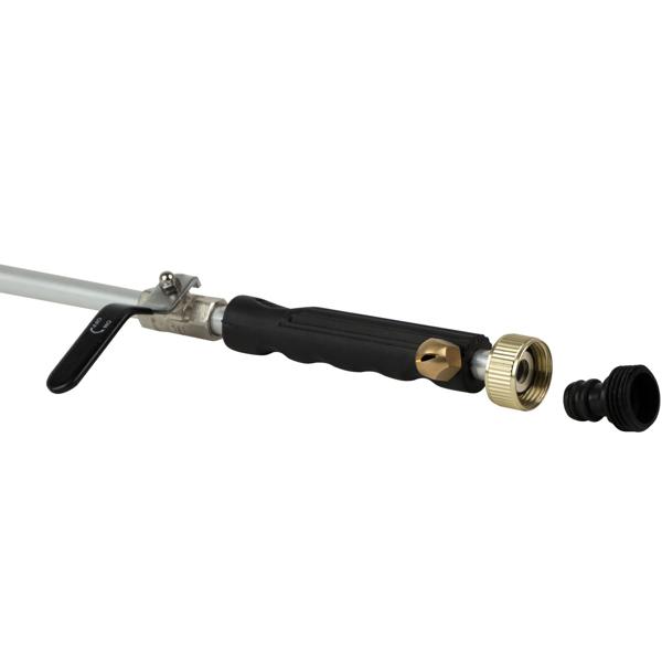 Power-Hochdruck-Waschpistole für Gartenschläuche, Powerjetdüse, aus Stahl/Aluminium. Effektive Reinigung von Auto, Gartenmöbeln. Dauerhaft & stark