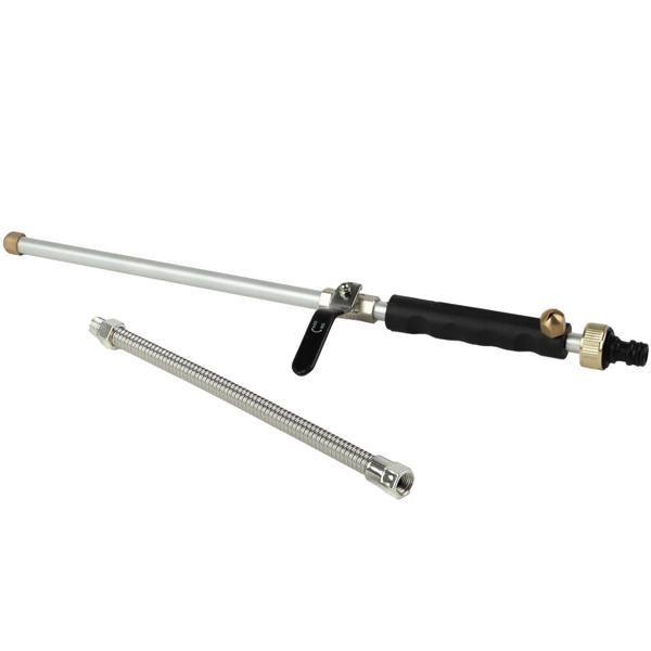 Power-Hochdruck-Waschpistole für Gartenschläuche, Powerjetdüse, aus Stahl/Aluminium. Effektive Reinigung von Auto, Gartenmöbeln. Dauerhaft & stark