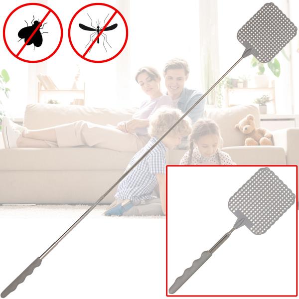 Teleskop-Fliegenklatsche, ausziehbar bis 72 cm: Extra lang für effektive Insektenbekämpfung, hohe Reichweite für schwer erreichbare Stellen