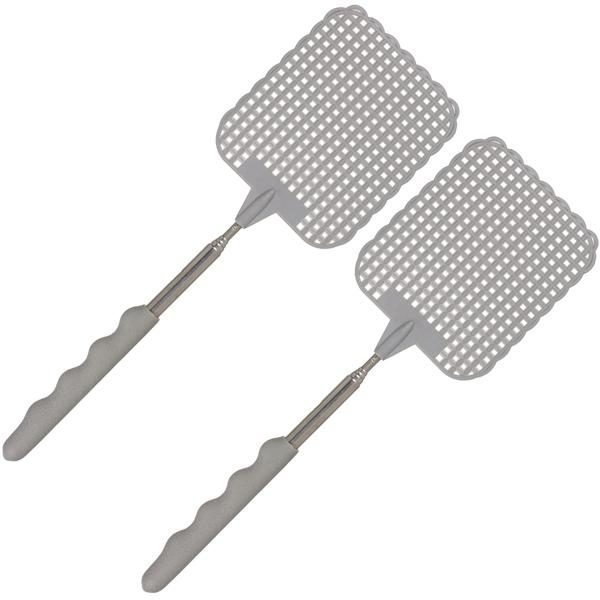 2er-Set Teleskop-Fliegenklatsche, ausziehbar bis 72 cm: Extra lang für effektive Insektenbekämpfung, hohe Reichweite für schwer erreichbare Stellen