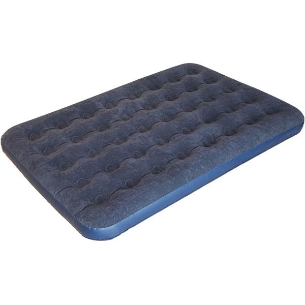 Komfortables Luftbett für 2 Personen, 191x137x22cm, Blau – Weiche Velours Oberfläche, für Gäste & Camping, bequemes Gästebett