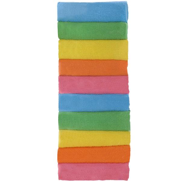 Mikrofasertücher in 5 verschiedenen Farben, 10 Stück 30 x 30 cm