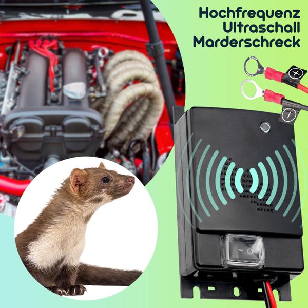 2er-Set Hochfrequenz Ultraschall Marderschreck (12V): Effektive Auto-Marderabwehr mit 12-45kHz & 70dB. Zuverlässiger Schutz für Ihr Fahrzeug