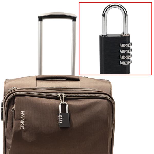 2er Spar Set Zahlenschloss - Vorhängeschloss aus Aluminium, Bügel aus Stahl, 4-stellig, schwarz, robust und sicher, ideal für Koffer, Spind, Keller, Schuppen, Schule