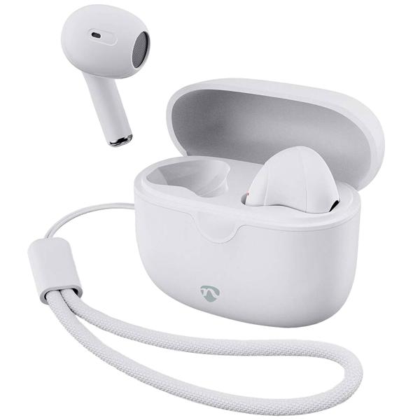 Kabellose In-Ear-Kopfhörer Weiss - Bluetooth 5.3 für Sport & Unterwegs - 16h Akku-Laufzeit mit Ladebox - Mikrofon & Touch-Steuerung - Sprachsteuerung