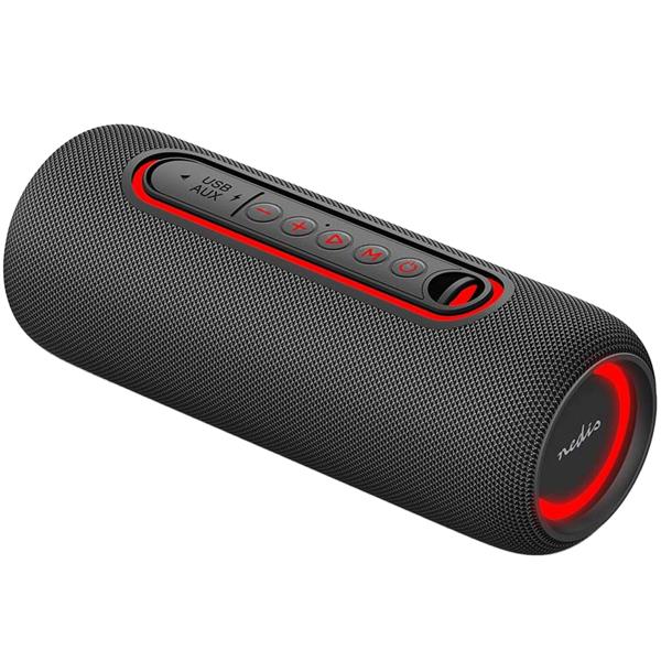 Mobiler Bluetooth 5.0 Party Lautsprecher (30W): mit LED-Beleuchtung, stossfest & wasserdicht (IPX5), anthrazit – für unvergessliche Partys überall