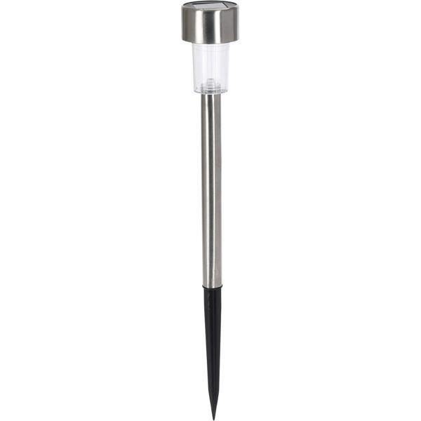 Solar Gartenlampe aus Edelstahl - Warmweisses Licht für Wege & Terrasse - 36,5 cm mit Erdspiess & Akku - Kostenlose Sonnen-Energie - Minimalistisches Design