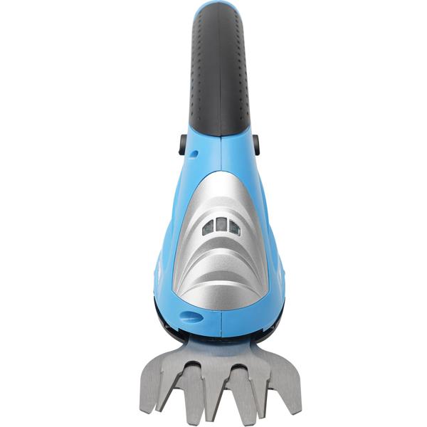 Akku Gras- und Strauchschere, 1100 U/m, wechselbares Gras- und Strauchschnittblatt, Ladestandanzeige, ergonomischer Griff, Sicherheits-Schalter