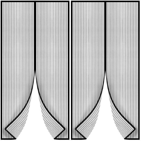 2er-Set Magnetischer Insektenschutz-Türvorhang, 210x100cm – Schutz vor Fliegen, Schnaken & Wespen, ohne Bohren, einfache Montage