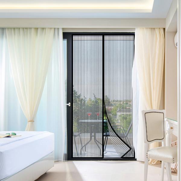 2er-Set Magnetischer Insektenschutz-Türvorhang, 210x100cm – Schutz vor Fliegen, Schnaken & Wespen, ohne Bohren, einfache Montage