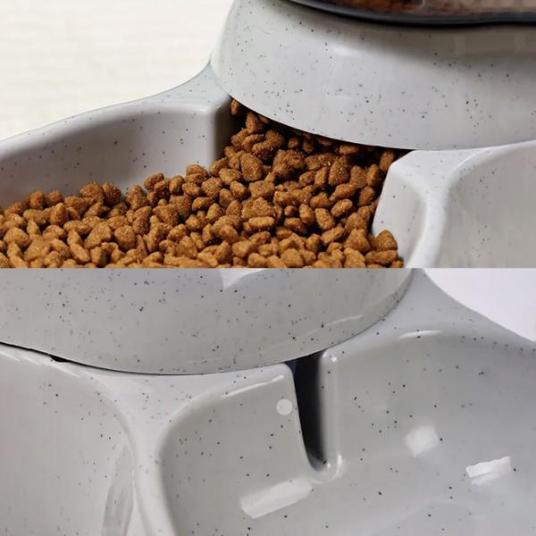 Futterspender 3,5L - Automatischer Trockenfutterautomat für Hunde & Katzen - Schwerkraftprinzip - Transparenter Behälter - Robust & hygienisch