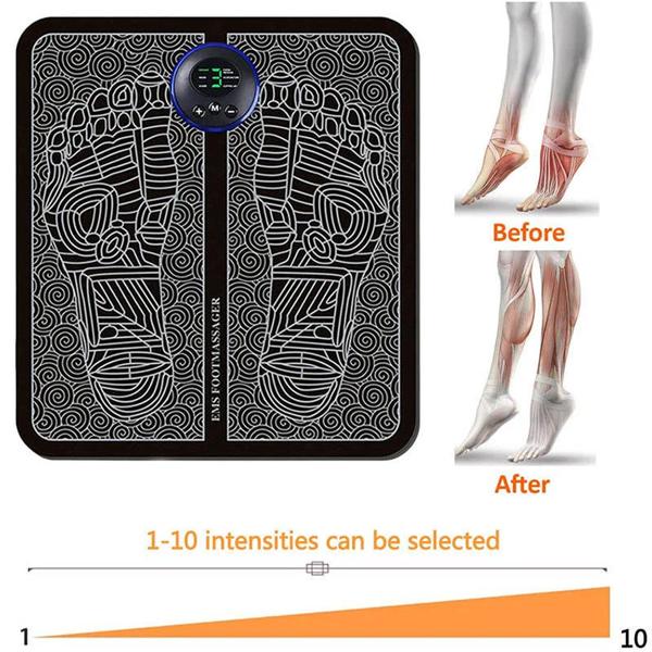Faltbare EMS Fussmassagematte mit 8 Massagemodi, Akkubetrieb