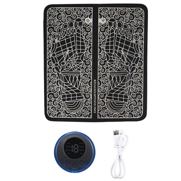 Faltbare EMS Fussmassagematte mit 8 Massagemodi, Akkubetrieb