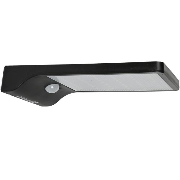 Solar Aussenwandleuchte - Bewegungssensor 120° & 5-7m Erfassung, 50lm, IP44 spritzwassergeschützt - Integrierter Akku, 42 LEDs, 6500K Licht