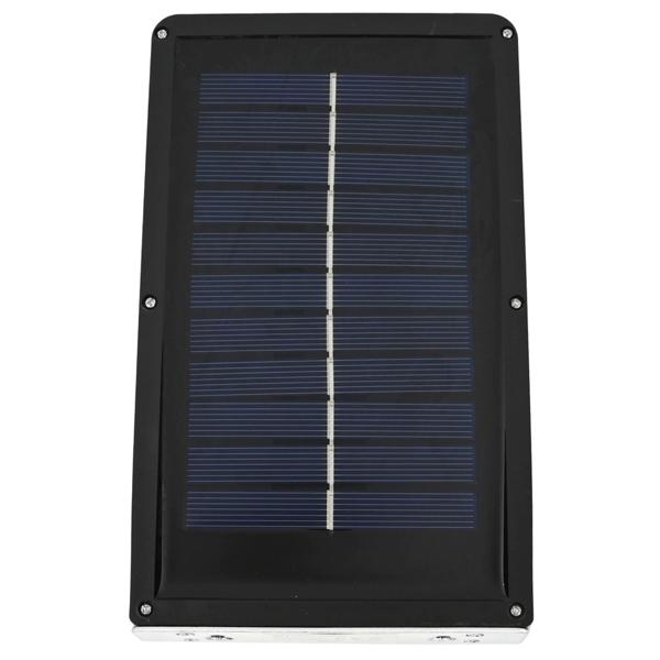 Solar Aussenwandleuchte - Bewegungssensor 120° & 5-7m Erfassung, 50lm, IP44 spritzwassergeschützt - Integrierter Akku, 42 LEDs, 6500K Licht