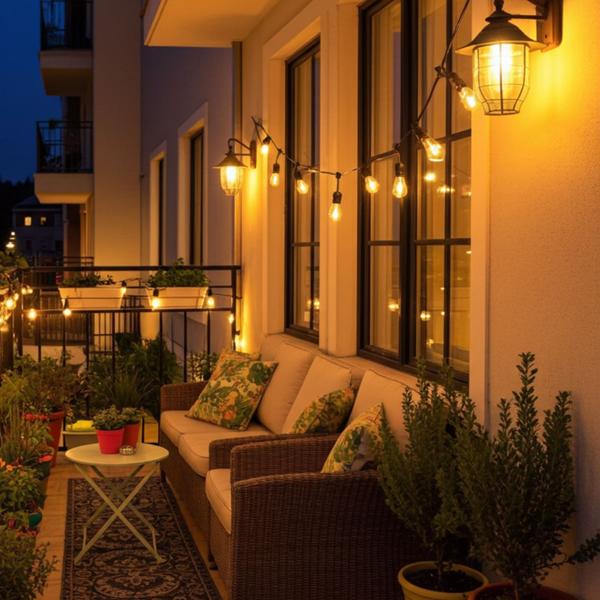 Solar-Lichterkette im Glühbirnen-Design: 10 warmweisse LEDs, 6 m, Dämmerungssensor & IP44-wetterfest. Gemütliche Beleuchtung für Garten & Balkon