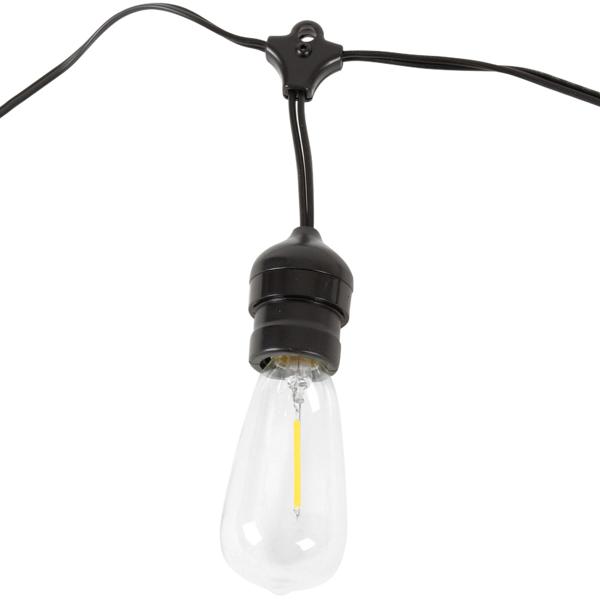 Solar-Lichterkette im Glühbirnen-Design: 10 warmweisse LEDs, 6 m, Dämmerungssensor & IP44-wetterfest. Gemütliche Beleuchtung für Garten & Balkon