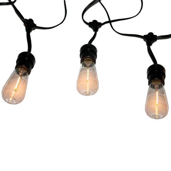 Solar-Lichterkette im Glühbirnen-Design: 10 warmweisse LEDs, 6 m, Dämmerungssensor & IP44-wetterfest. Gemütliche Beleuchtung für Garten & Balkon