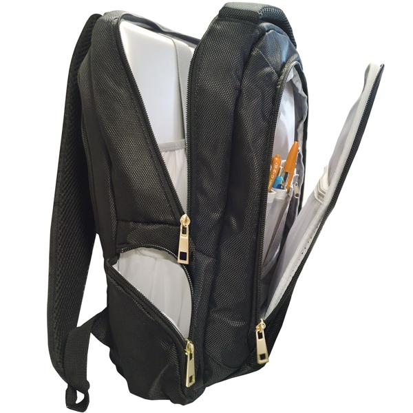 LED Blinker-Rucksack: Leuchtende Pfeile, sicher, schwarz, mit Notebook-Fach & Fernbedienung – Sichtbare Sicherheit für Fussgänger, Radfahrer & Pendler