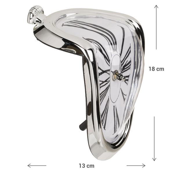 Kreative schmelzende Uhr, Salvador Dali Design, 18x13 cm – Aussergewöhnliche Dekoration für ein stilvolles Zuhause - einzigartiger Blickfang