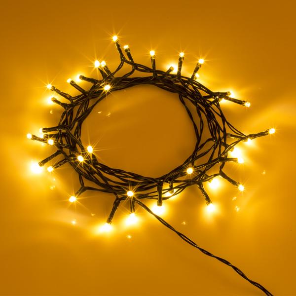 2er-Set Lichterkette für Innen und Aussen, 40 LEDs, warmweiss und bunt, Timer, IP44, Batterie, multicolor für zauberhafte Lichteffekte