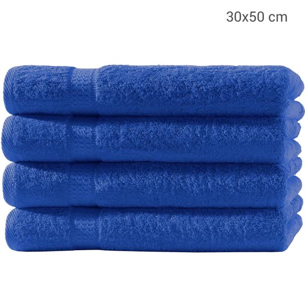 4er-Set Gästetücher royal - 100% luxuriöse Baumwolle, kuschelweich, saugstark & schnelltrocknend - 30x50 cm, 500 g/m² mit Bordüren