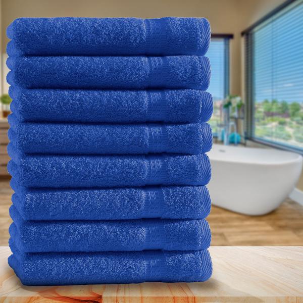 8er-Set Gästetücher 30x50 cm - 100% luxuriöse Baumwolle, royal - Saugstark, kuschelweich, schnelltrocknend & pflegeleicht - mit 2 Bordüren