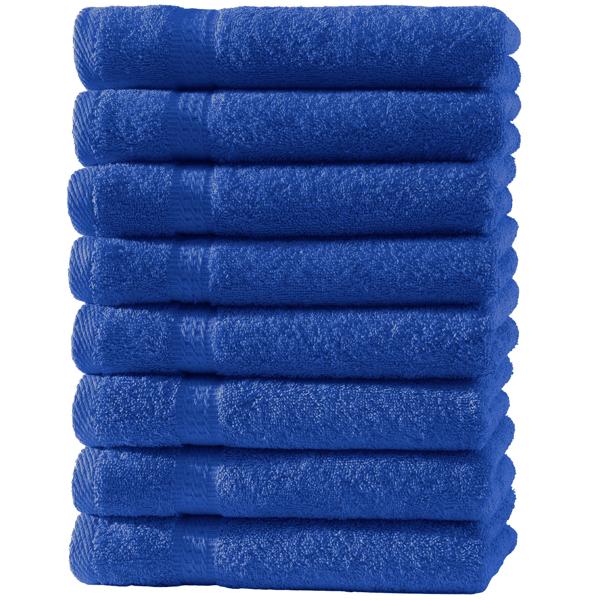 8er-Set Gästetücher 30x50 cm - 100% luxuriöse Baumwolle, royal - Saugstark, kuschelweich, schnelltrocknend & pflegeleicht - mit 2 Bordüren