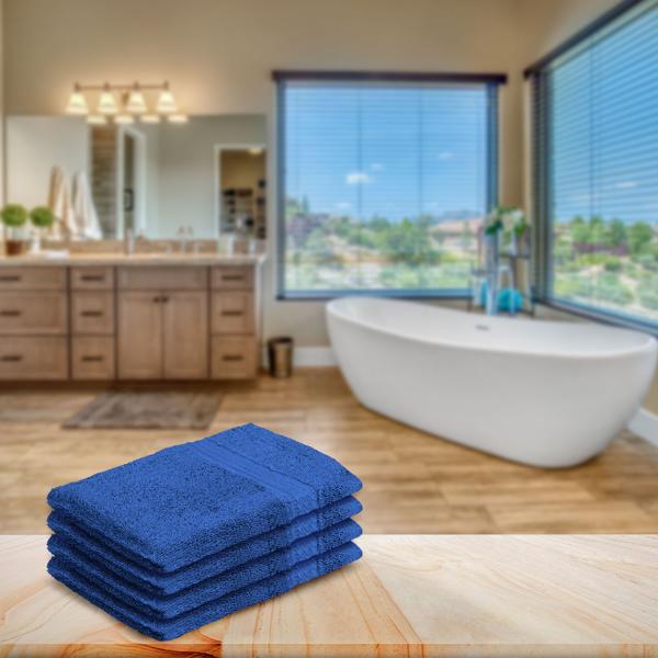 4er-Set Waschhandschuhe royal - 100% Baumwolle, flauschig & saugstark - strapazierfähig, pflegeleicht, 60° waschbar, trocknergeeignet - 21x16cm, 500g/m²