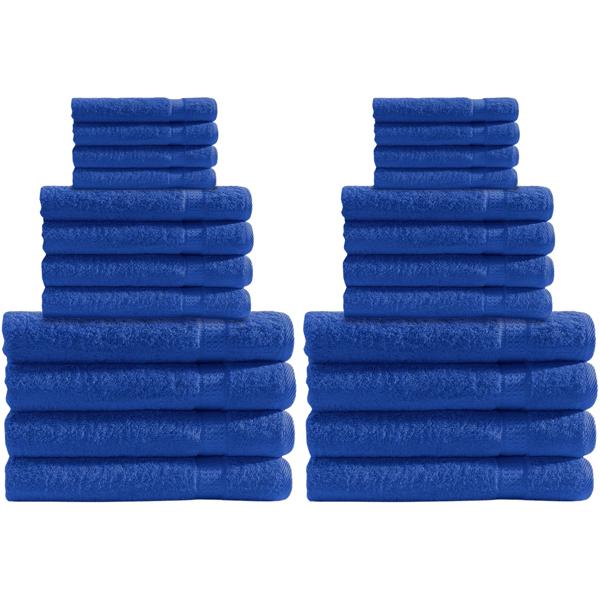 Handtuchset 24-teilig - 8x Gäste-, 8x Hand-, 8x Badetücher - 100% Baumwolle, royal, flauschig, saugstark, schnell trocknend - luxuriöse Qualität 500g/m²
