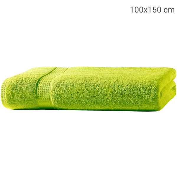 Badetuch 100x150 cm - Apfelgrün, luxuriöse 500g/m2 Baumwolle, OEKO-TEX Standard 100 - Saugstark, kuschelweich, maschinenwaschbar