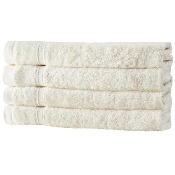 4er-Set Gästehandtücher natur - Kuschelweich, saugstark & schnelltrocknend - 50% Bambus, 50% Baumwolle, 30x50 cm, OEKO-TEX 100, antibakteriell