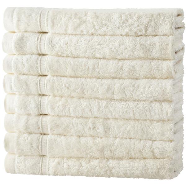 8er-Set Gästehandtücher Bambus-Baumwolle Natur - Flauschig weich & saugstark - 30x50 cm, 450 g/m2, OEKO-TEX 100, Antibakteriell - Ideal für Allergiker