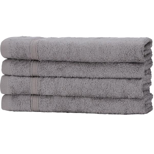 4er-Set Gästehandtücher aus Bambus & Baumwolle - Kuschelweich, saugstark & schnelltrocknend - 30x50 cm, grau, OEKO-TEX 100, 450 g/m²
