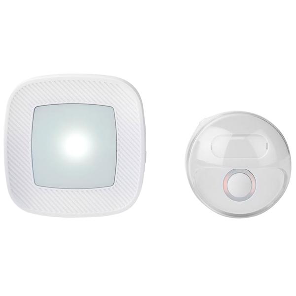 Drahtlose Funk-Türklingel (weiss, IP44): 36 Melodien + LED-Licht - für Haus, Wohnung, Büro. Einfache Installation - Top-Klang