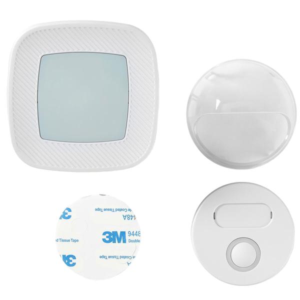 Drahtlose Funk-Türklingel (weiss, IP44): 36 Melodien + LED-Licht - für Haus, Wohnung, Büro. Einfache Installation - Top-Klang