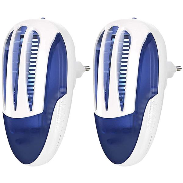 2er Effektiver Insektenvernichter (UV-Licht): Steckdosen-Fliegen- & Mückenabwehr bis zu 30m². Zuverlässiger Schutz vor lästigen Insekten ohne Chemie