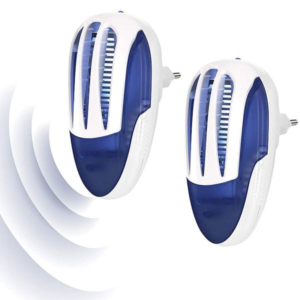 2er Effektiver Insektenvernichter (UV-Licht): Steckdosen-Fliegen- & Mückenabwehr bis zu 30m². Zuverlässiger Schutz vor lästigen Insekten ohne Chemie