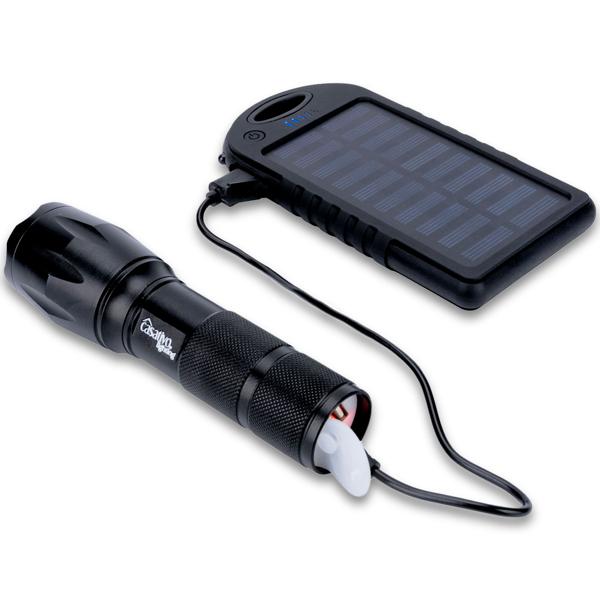 2er-Set LED-Taschenlampe & Powerbank - Spritzwassergeschützt IP44, 260 lm, 1.800 mAh Li-Ion-Akku - Outdoor, Notfall & Home Workout