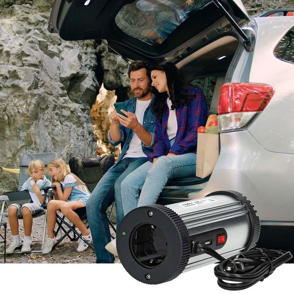 Kfz-Wechselrichter 12V auf 230V - USB-Ladeport für Smartphones & Tablets - 300W Spitzenleistung- Ideal für Reise, Wohnmobil & Boot