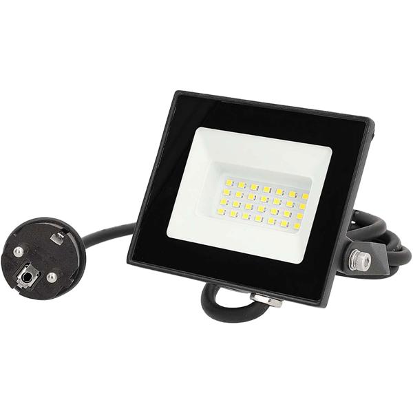 LED Aussenstrahler aus Aluminium - 1620lm, 20W, kaltweiss (4000K) - IP65 wasserfest für Garten & Terrasse - Kompakt (12.6x11.4x2.8 cm)